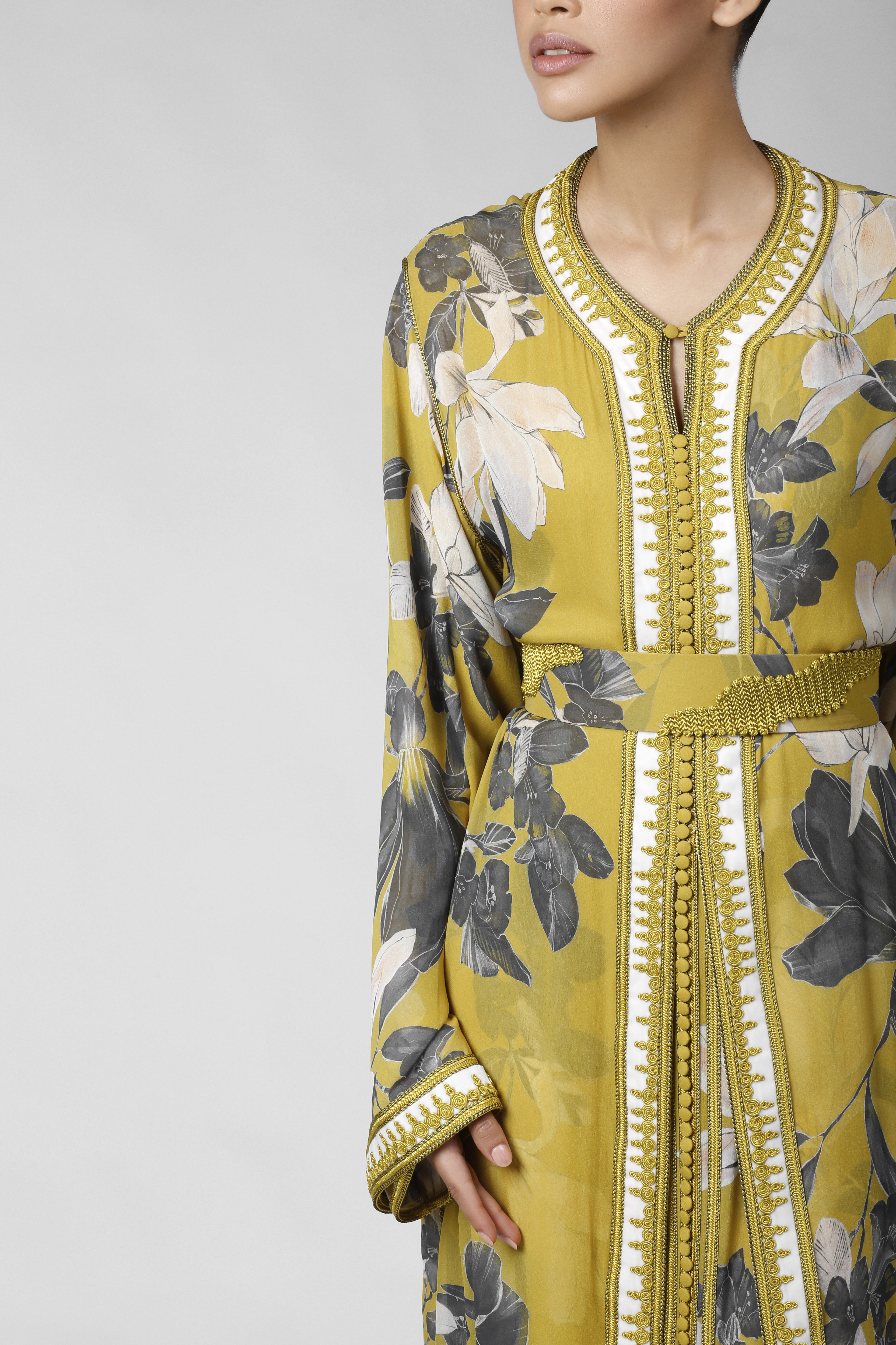 Caftan en velours de soie outlet