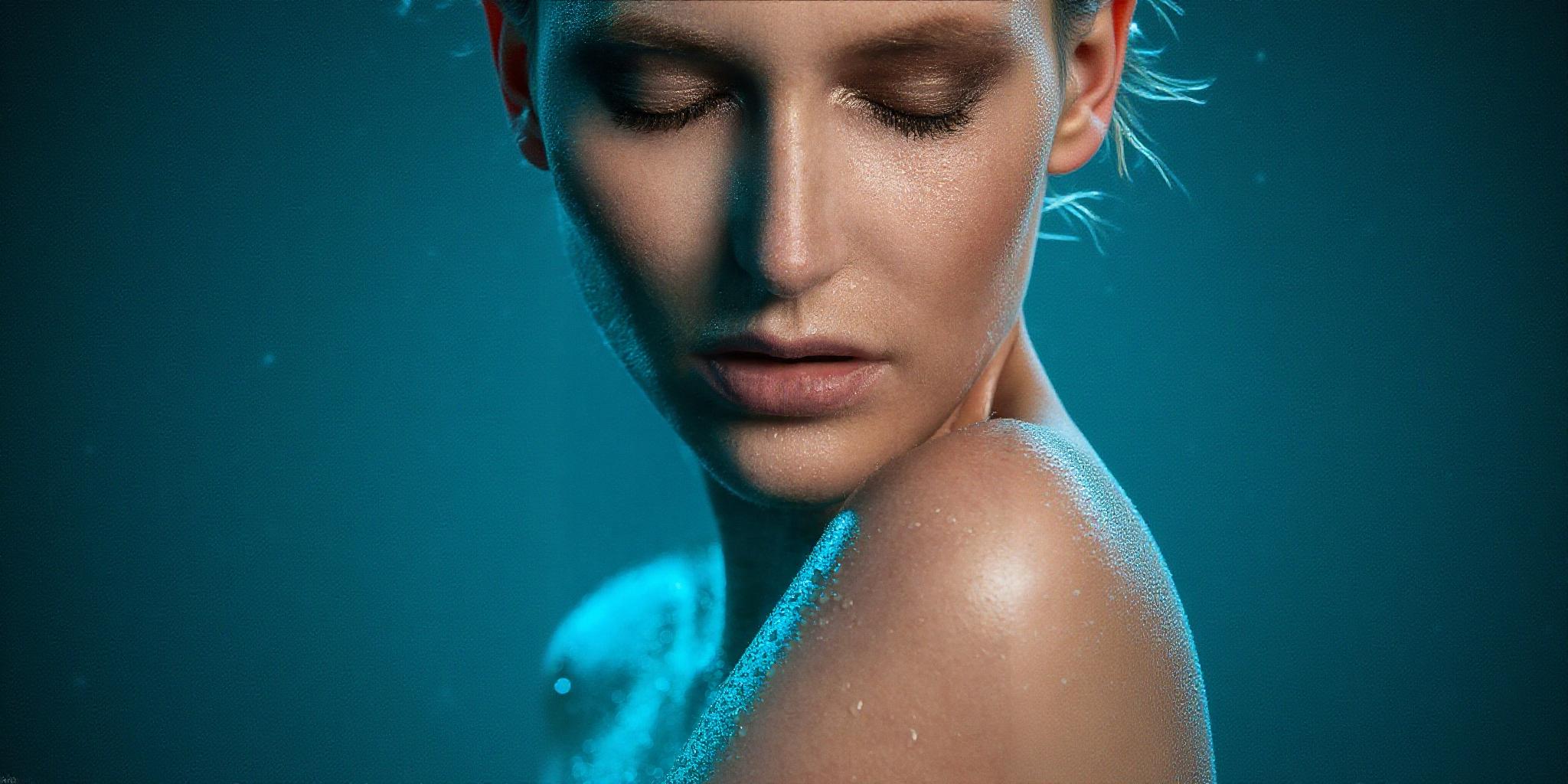 femme a la peau hydraté