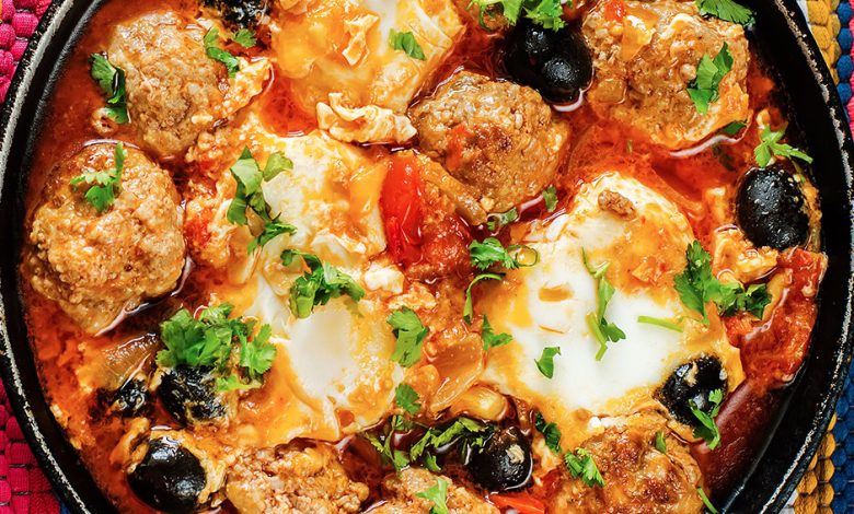 Recette marocaines : tagine kefta et oeuf